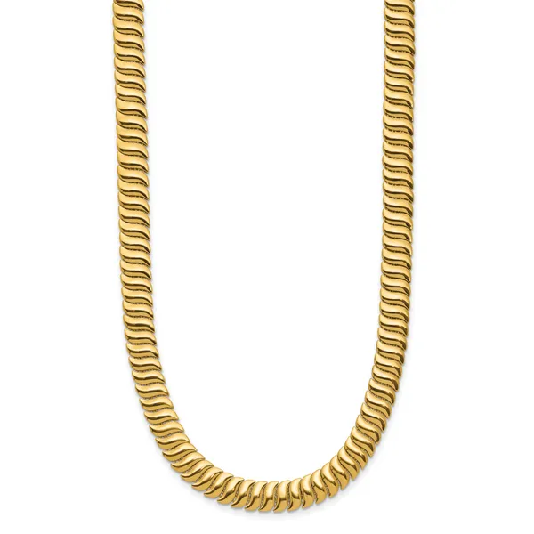 Leslie's 14K Polished Fancy Link Necklace Image 2 Jerald Jewelers Latrobe, PA