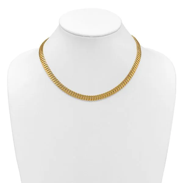 Leslie's 14K Polished Fancy Link Necklace Image 3 Jerald Jewelers Latrobe, PA