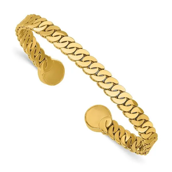 Leslie's 14K Polished S-Link Cuff Bangle Arlene's Fine Jewelry Vidalia, GA