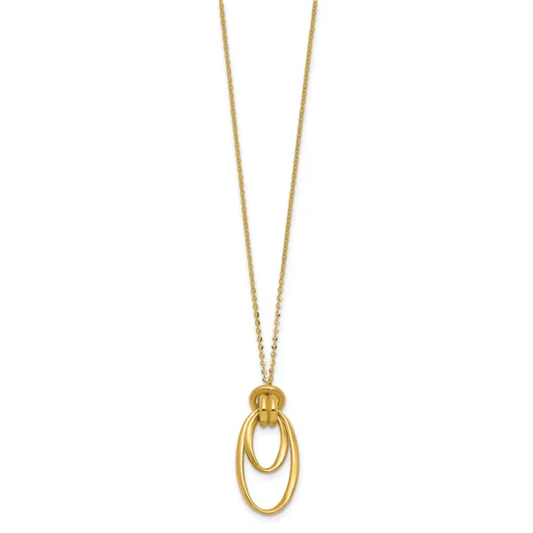 Leslie's 14K Polished Fancy Ovals with 2in  Ext. Necklace Image 2 Diny's Jewelers Middleton, WI