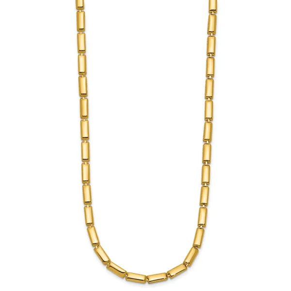 Leslie's 14K Polished 3.6mm Bar Link Necklace Image 2 Arlene's Fine Jewelry Vidalia, GA