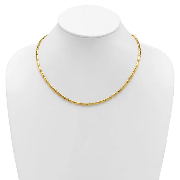 Leslie's 14K Polished 3.6mm Bar Link Necklace Image 3 Arlene's Fine Jewelry Vidalia, GA