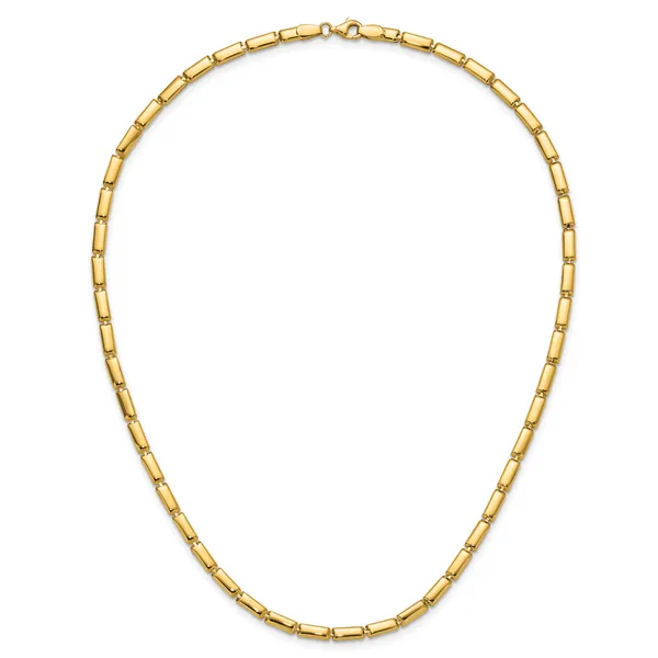 Leslie's 14K Polished 3.6mm Bar Link Necklace Image 4 Arlene's Fine Jewelry Vidalia, GA