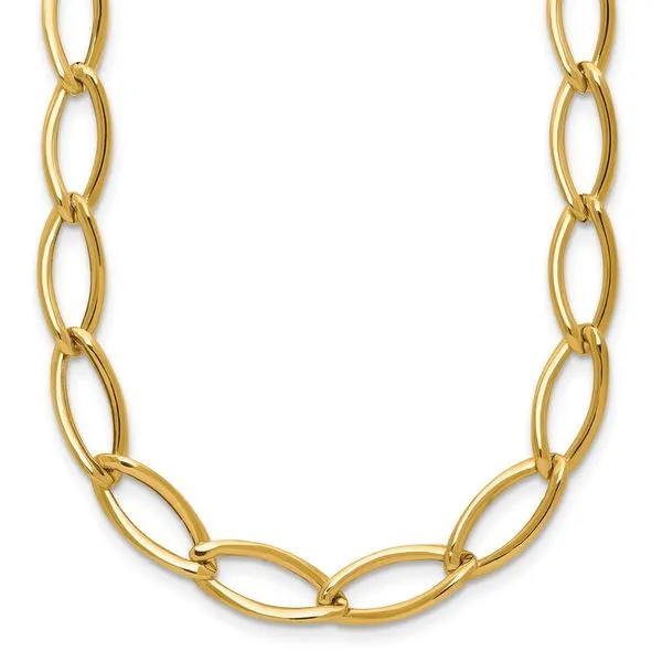 Leslie's 14K Polished Fancy Oval Link Necklace G.G. Gems, Inc. Scottsdale, AZ
