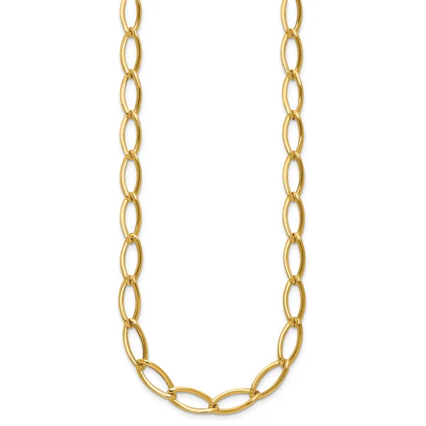 Leslie's 14K Polished Fancy Oval Link Necklace Image 2 J. Anthony Jewelers Neenah, WI