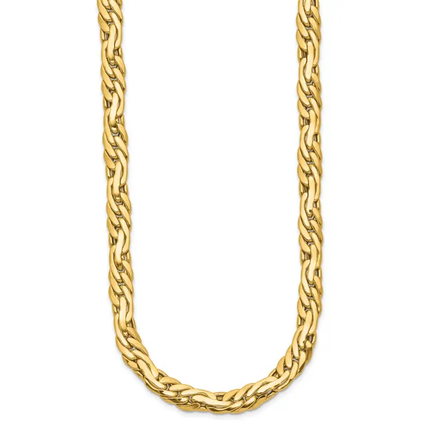 Leslie's 14K Polished 7.5mm Fancy Link Necklace Image 2 Jerald Jewelers Latrobe, PA