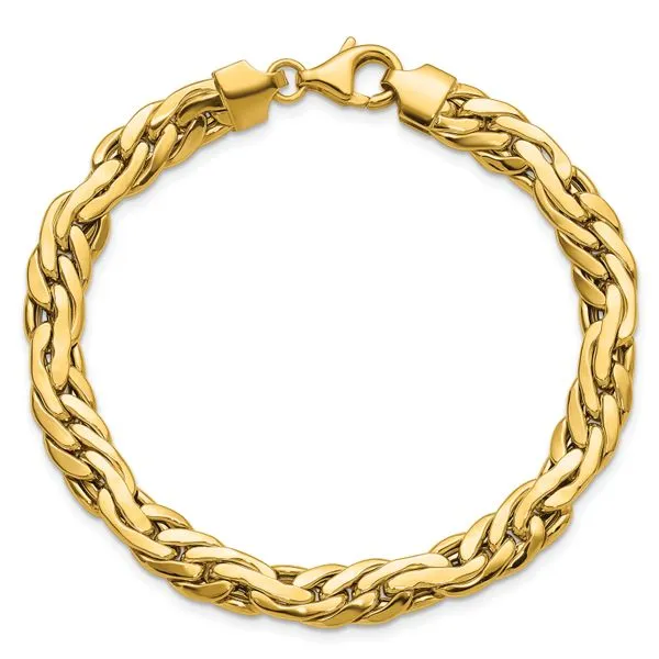 Leslie's 14K Polished 7.5mm Fancy Link Bracelet Image 4 Morin Jewelers Southbridge, MA