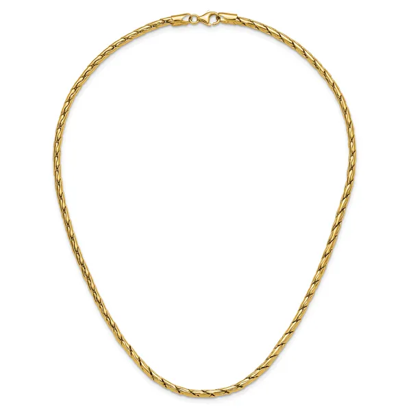 Leslie's 14K Polished 3.5mm Fancy Link Necklace Image 4 Atlanta West Jewelry Douglasville, GA