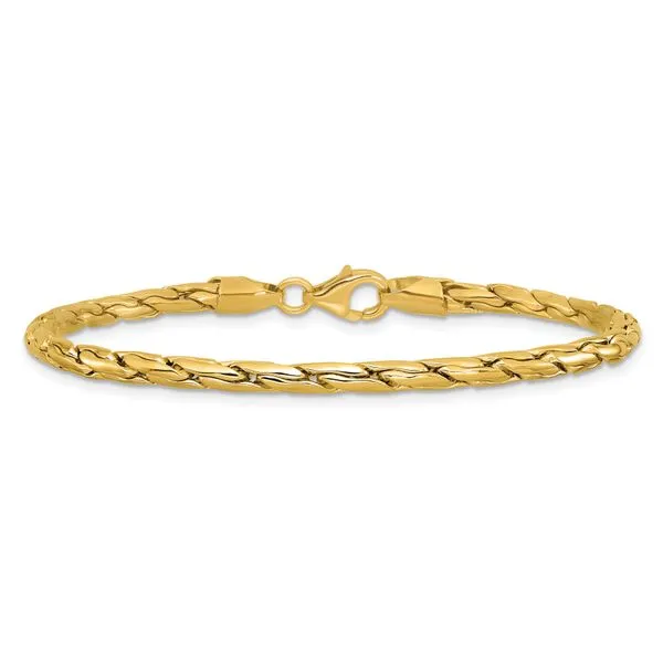 Leslie's 14K Polished 3.5mm Fancy Link Bracelet Image 3 Atlanta West Jewelry Douglasville, GA