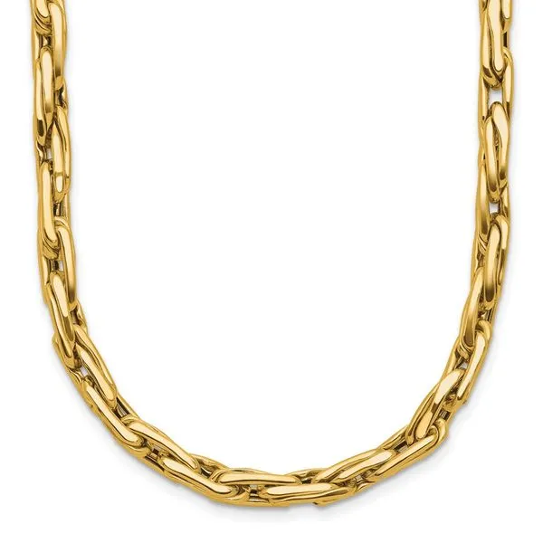 Leslie's 14K Polished 5.0mm Fancy Link Necklace Jim's Jewelers Tyler, TX