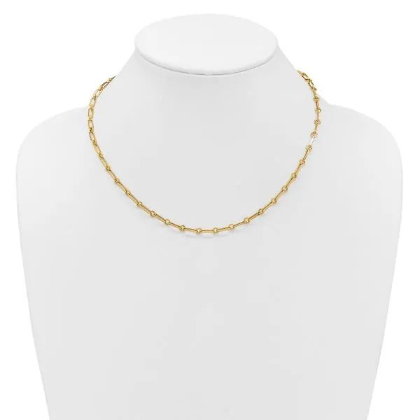 Leslie's 14K Polished Fancy Paperclip Link Necklace Image 3 Grayson & Co. Jewelers Iron Mountain, MI