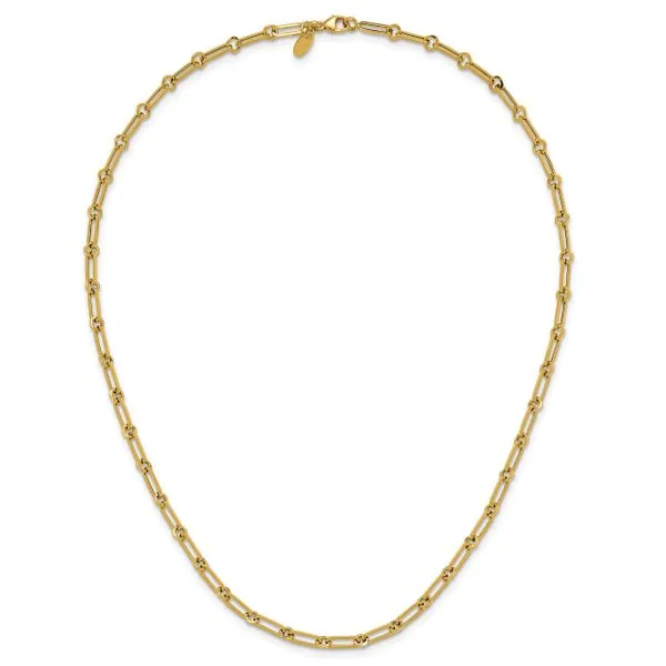 Leslie's 14K Polished Fancy Paperclip Link Necklace Image 4 Boyd Jewelers Wesley Chapel, FL