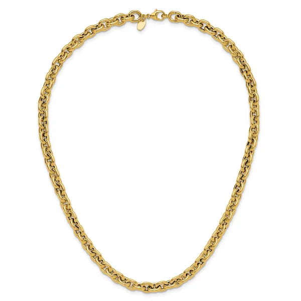 Leslie's 14K Polished 6.5mm Flat Edge Cable Link Necklace Image 4 Jewelry Design Studio Jensen Beach, FL