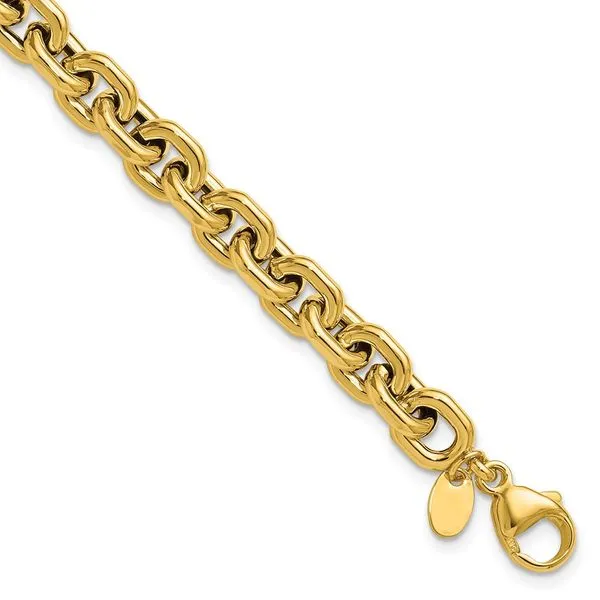 Leslie's 14K Polished 7.0mm Flat Edge Cable Link Bracelet Trenton Jewelers Ltd. Trenton, MI
