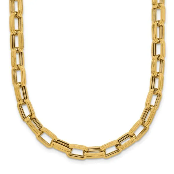 Leslie's 14K Polished 5.5mm Fancy Oval Link Necklace Atlanta West Jewelry Douglasville, GA