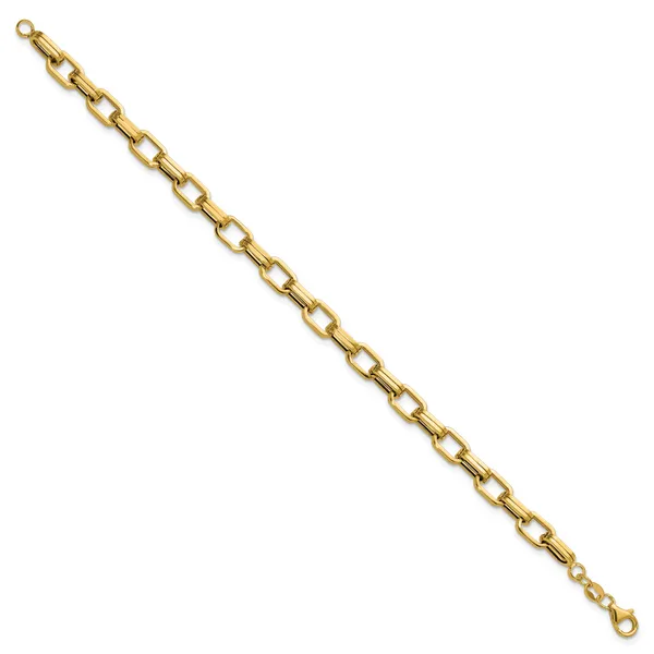 Leslie's 14K Polished 5.5mm Fancy Oval Link Bracelet Image 2 G.G. Gems, Inc. Scottsdale, AZ