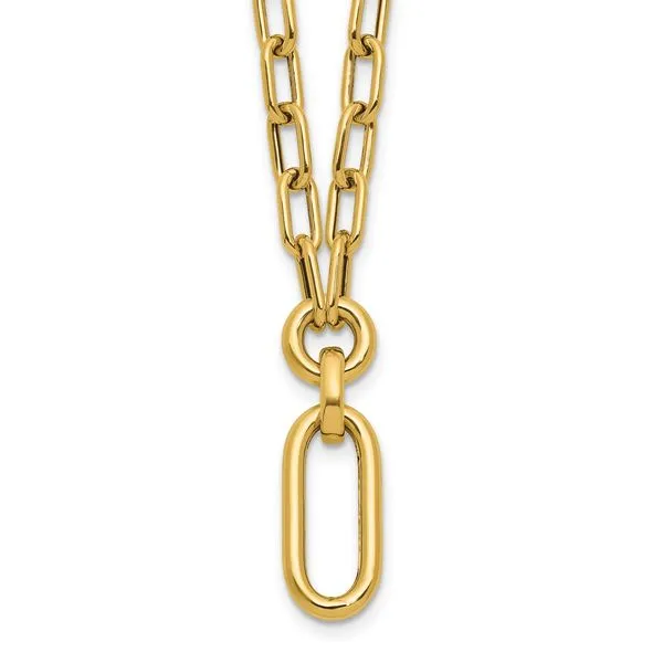 Leslie's 14K Polished Fancy Mixed Link Necklace Diny's Jewelers Middleton, WI