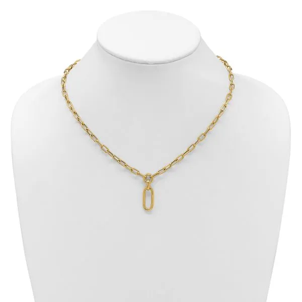 Leslie's 14K Polished Fancy Mixed Link Necklace Image 3 Diny's Jewelers Middleton, WI