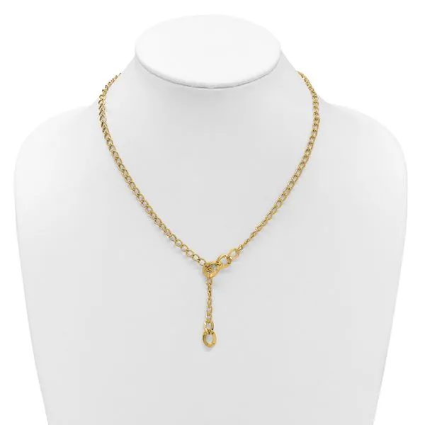 Leslie's 14K Polished Fancy Curb Link Lariat Necklace Image 3 Grayson & Co. Jewelers Iron Mountain, MI