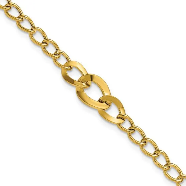 Leslie's 14K Polished Fancy Curb Link Bracelet Atlanta West Jewelry Douglasville, GA