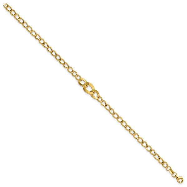 Leslie's 14K Polished Fancy Curb Link Bracelet Image 2 Atlanta West Jewelry Douglasville, GA