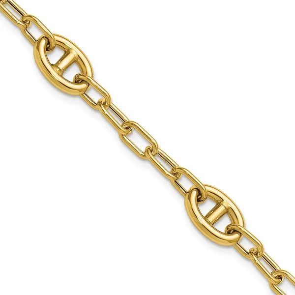 Leslie's 14K Polished Fancy Anchor Link Bracelet J. Anthony Jewelers Neenah, WI