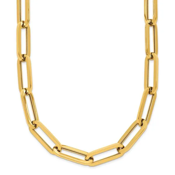 Leslie's 14K Polished Fancy Link Necklace Ask Design Jewelers Olean, NY
