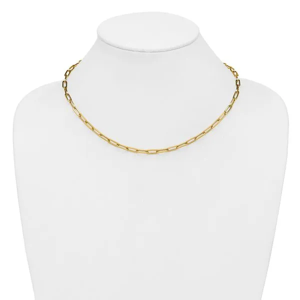 Leslie's 14K Polished Fancy Link Necklace Image 3 Arlene's Fine Jewelry Vidalia, GA