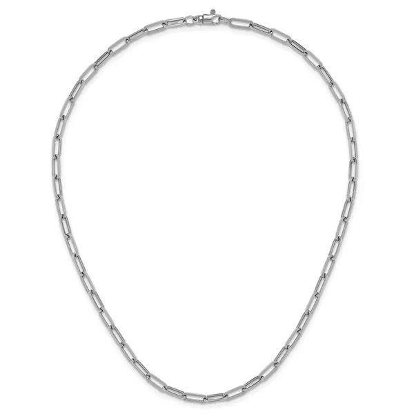 Leslie's 14K White Gold Polished Fancy Link Necklace Image 4 Jerald Jewelers Latrobe, PA