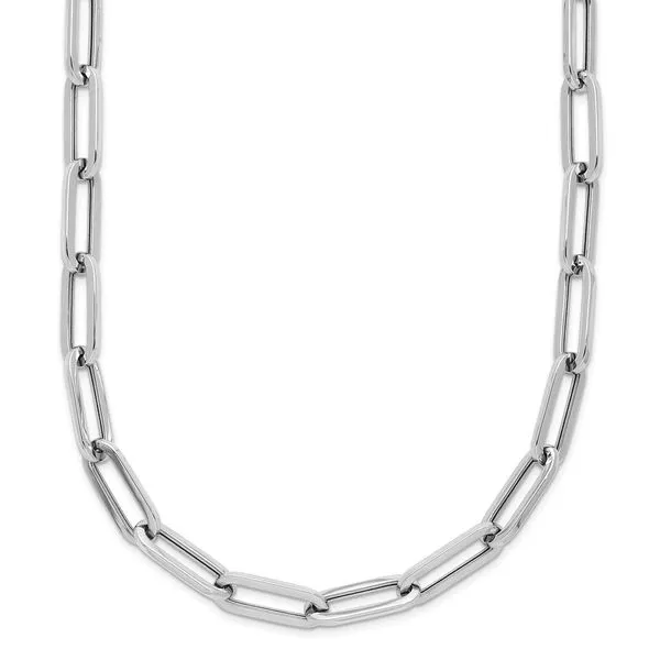 Leslie's 14K White Gold Polished Fancy Link Necklace Diny's Jewelers Middleton, WI