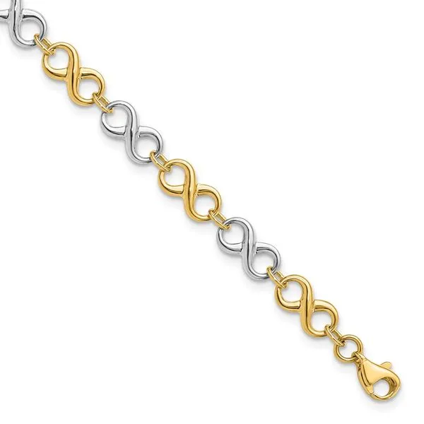 Leslie's 14K Two-tone Polished Bracelet Johnson Jewellers Lindsay, ON
