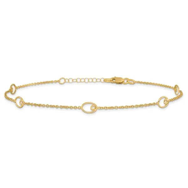 Leslie's 14K Polished w/1in ext. Anklet Image 3 Atlanta West Jewelry Douglasville, GA