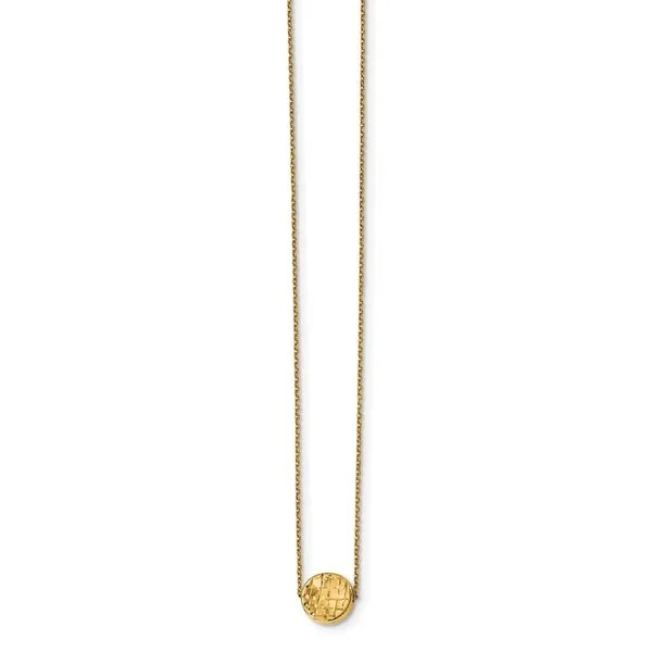 Leslie's 14K Polished D/C Round Necklace Image 2 Peran & Scannell Jewelers Houston, TX