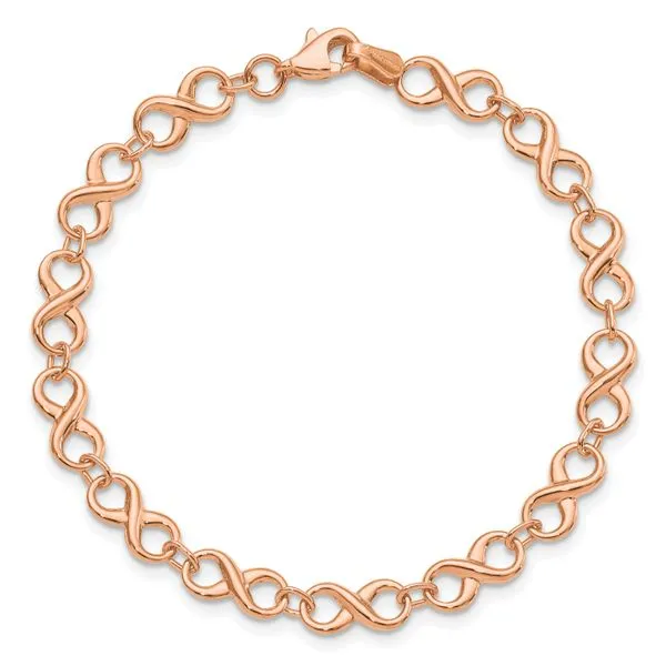 Leslie's 14K Rose Gold Polished Infinity Bracelet Image 3 Atlanta West Jewelry Douglasville, GA