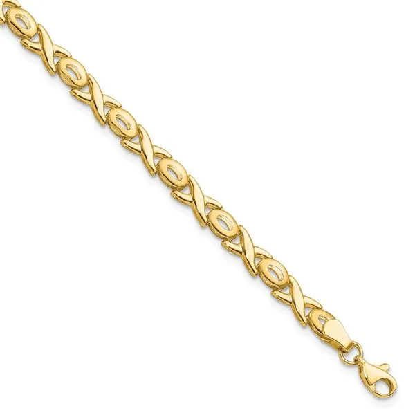 Leslie's 14K Polished XOXO Bracelet Barnett Jewelers Jacksonville, FL