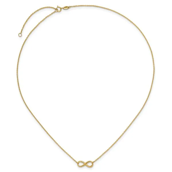 Leslie's 14K Polished Infinity with 2in ext. Necklace Image 4 Valentine's Fine Jewelry Dallas, PA