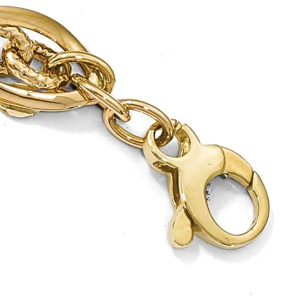 Leslie's 14K Polished Fancy Link Bracelet Image 3 Mitchell's Jewelry Norman, OK