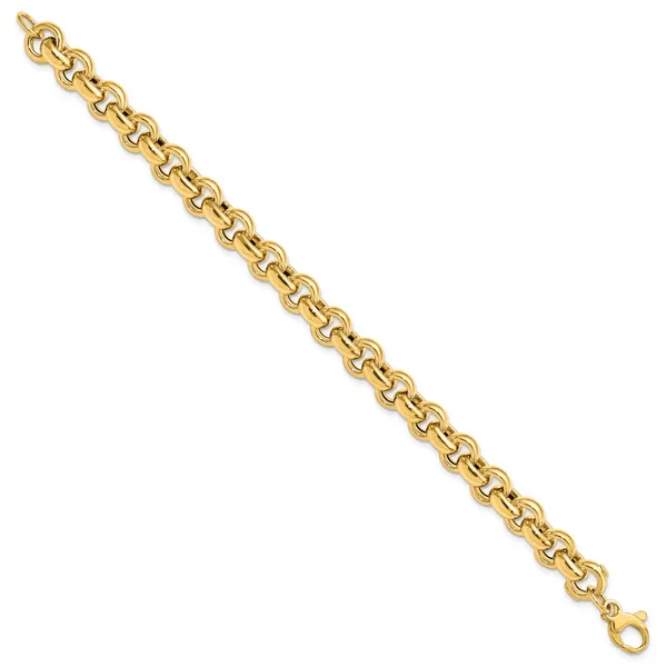 Leslie's 14K Polished Rolo Link Bracelet Image 2 Diamond Design Jewelers Somerset, KY