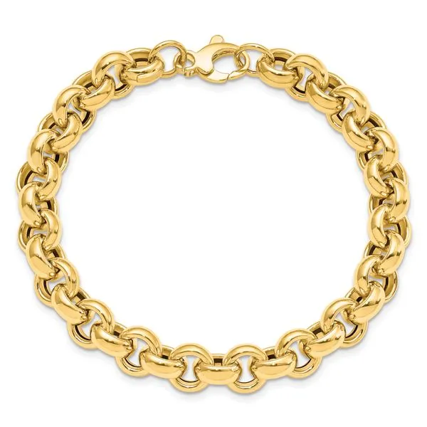 Leslie's 14K Polished Rolo Link Bracelet Image 3 Diamond Design Jewelers Somerset, KY