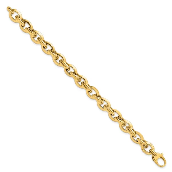 Leslie's 14K Polished Fancy Link Bracelet Image 2 Mitchell's Jewelry Norman, OK