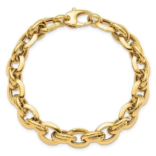Leslie's 14K Polished Fancy Link Bracelet Image 4 Mitchell's Jewelry Norman, OK
