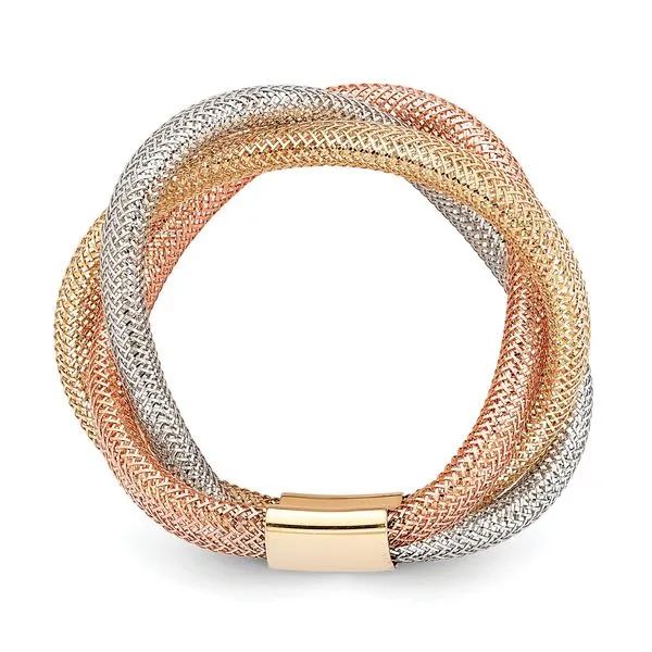 Leslie's 14K w/White and Rose Rhodium Flexible Ring Image 2 Diny's Jewelers Middleton, WI