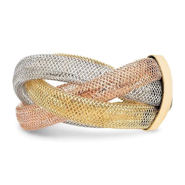Leslie's 14K w/White and Rose Rhodium Flexible Ring Image 3 Diny's Jewelers Middleton, WI