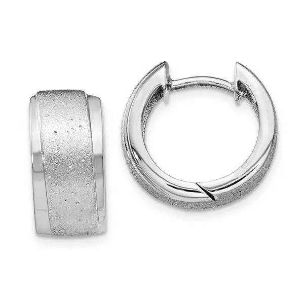 Leslie's Sterling Silver Radiant Essence Hoop Earrings McChristy Jewelers Columbus, NE