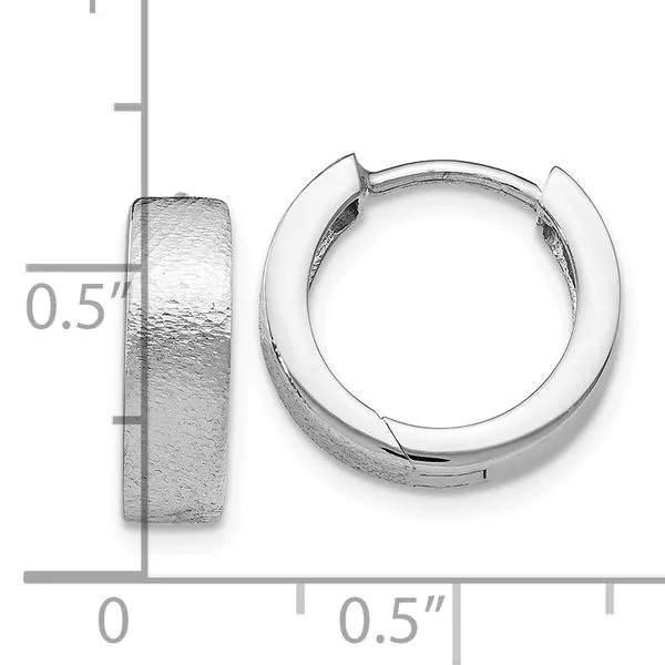 Sterling Silver Textured Hoop Earrings Image 4 Diamond Design Jewelers Somerset, KY