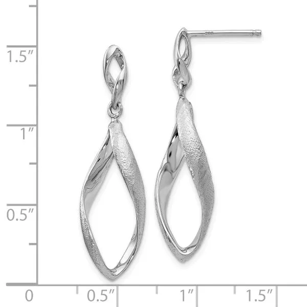 Sterling Silver Textured Dangle Earrings Image 4 Jewelry Design Studio Jensen Beach, FL