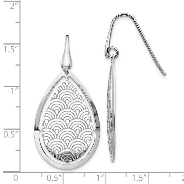 Sterling Silver Polished Dangle Earrings Image 4 Diamond Design Jewelers Somerset, KY