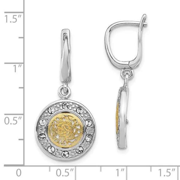 Gold-Tone Sterling Silver Earrings Image 4 Diamond Design Jewelers Somerset, KY