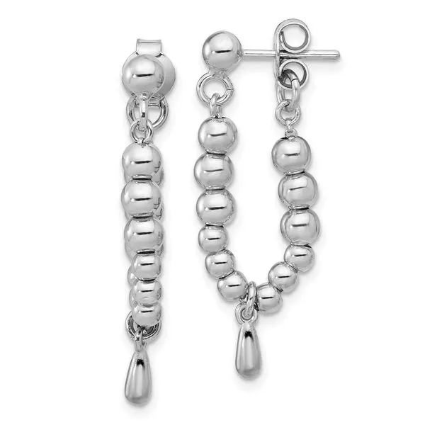 Leslie's Sterling Silver RH-plated Ball Dangle Post Earrings Jewelry Design Studio Jensen Beach, FL