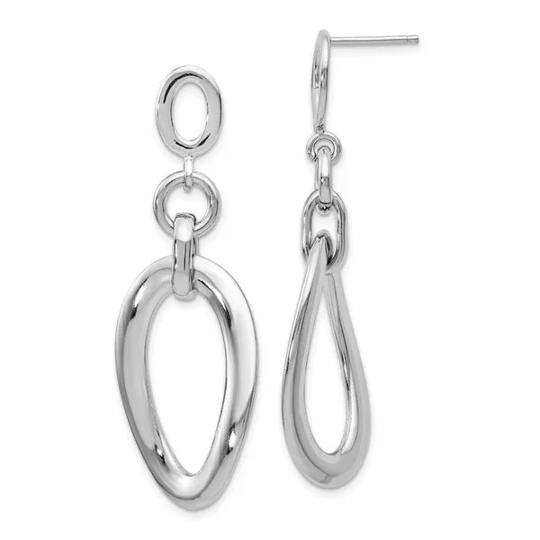 Sterling Silver Polished Dangle Earrings Diamond Design Jewelers Somerset, KY